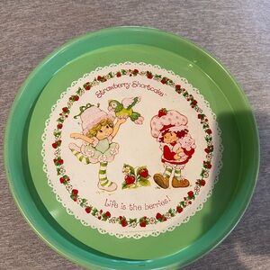 Vintage Strawberry Shortcake Metal Tray